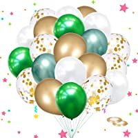 Los mejores  - 60 Piezas Globo de Confeti Globos de Fiesta Globos de Confeti Globos de látex Blancos Globos de Helio Perla(30cm-12…
